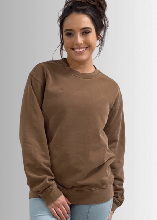 Brynlee Heavyweight Crew Neck Fleece Sweatshirt