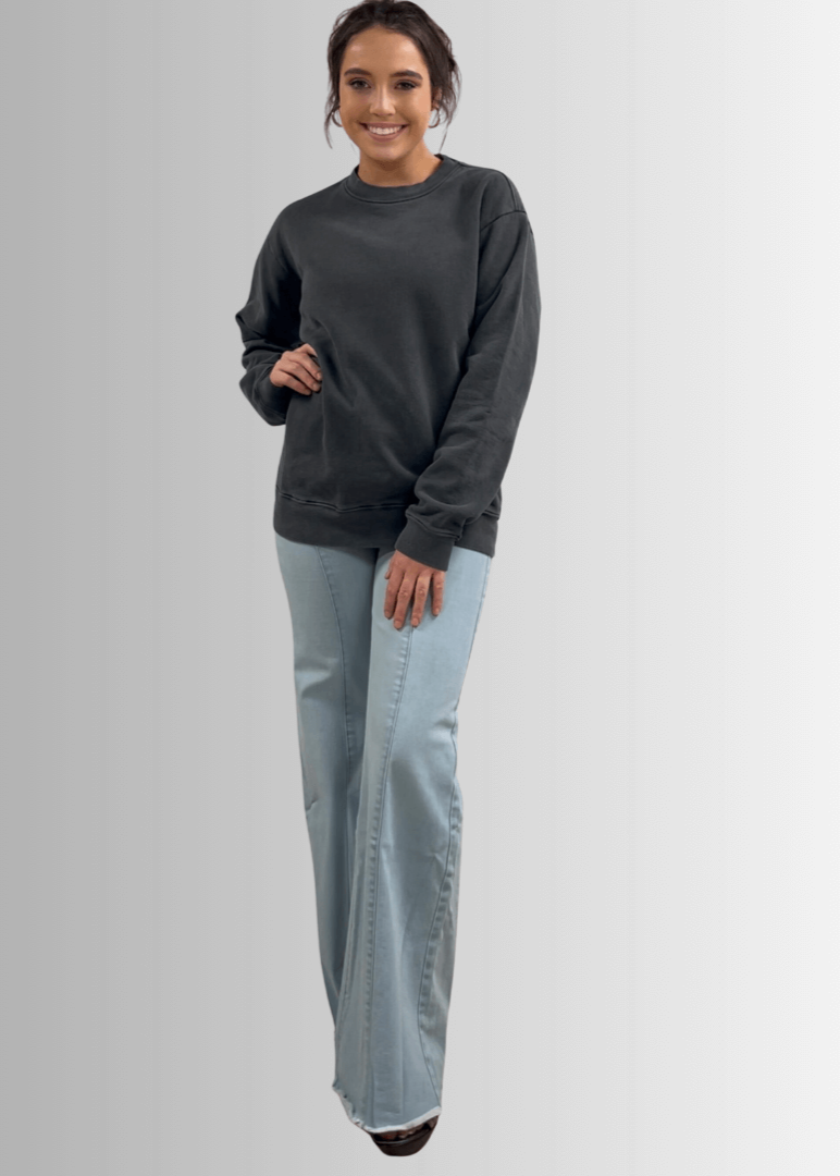 Brynlee Heavyweight Crew Neck Fleece Sweatshirt
