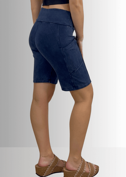 Perfect Fit Hybrid Cotton Shorts Dark Denim