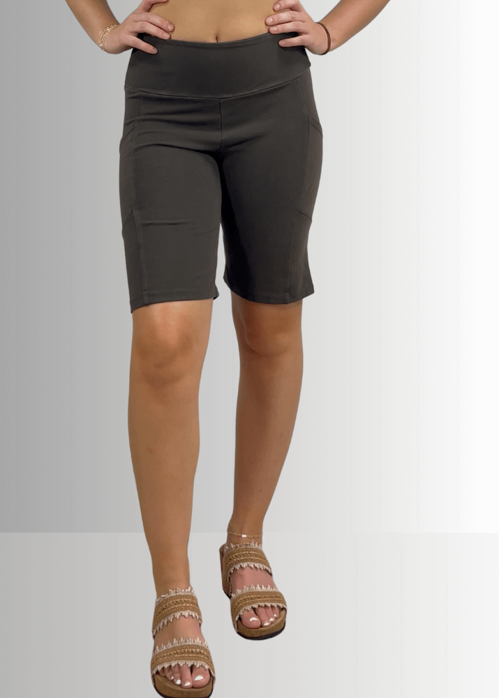 Perfect Fit Hybrid Cotton Shorts Dark Moss Green