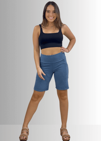 Perfect Fit Hybrid Cotton Shorts Dark Denim