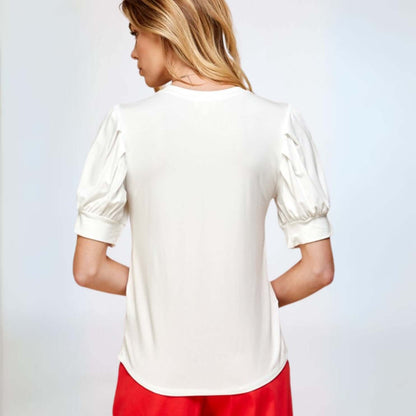 Ally Puff Sleeve Top Made in USA