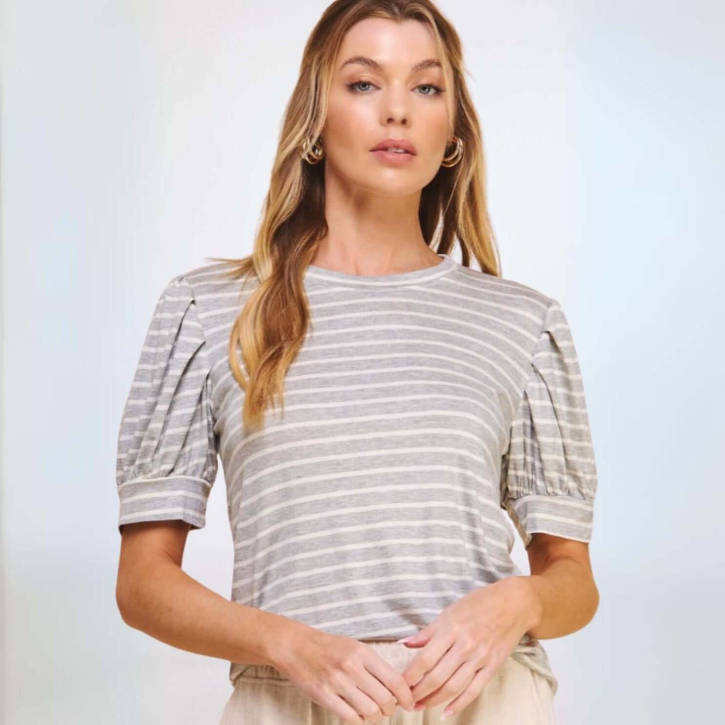 Ally Puff Sleeve Top Made in USA