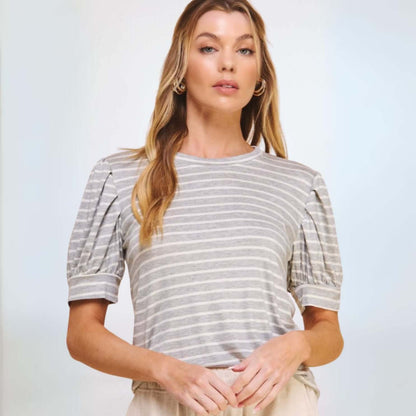 Ally Puff Sleeve Top Made in USA