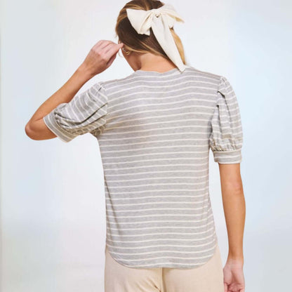 Ally Puff Sleeve Top Made in USA