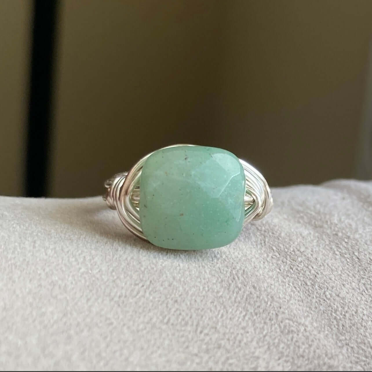 Aventurine Green Local Artisan Ring Made in USA