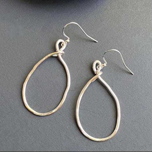 Organic Hoop Earrings Handmade in USA