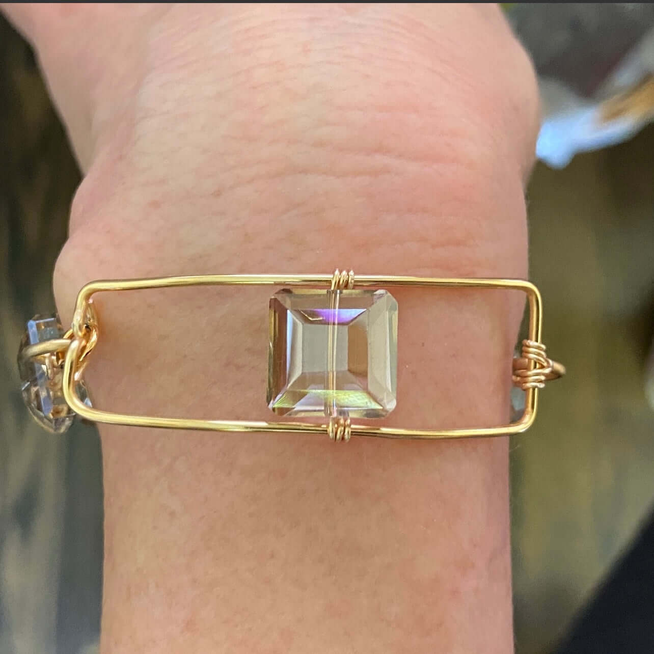 Champagne Crystal Bracelet Handmade in USA