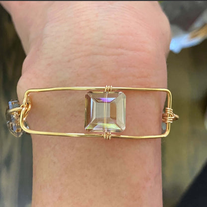 Champagne Crystal Bracelet Handmade in USA