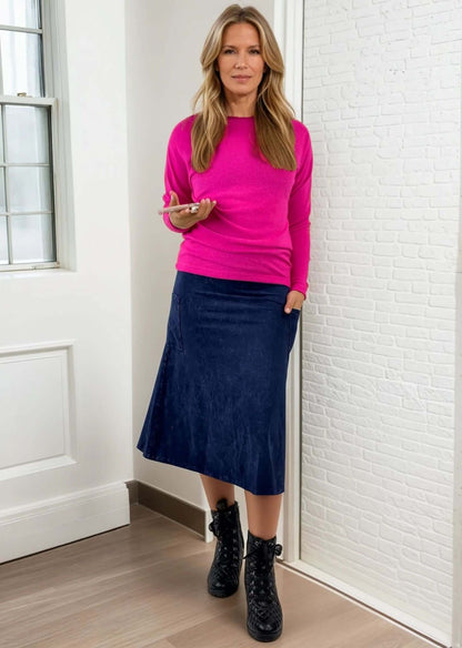 Alyssa Very Versatile Cotton Skirt Light Denim