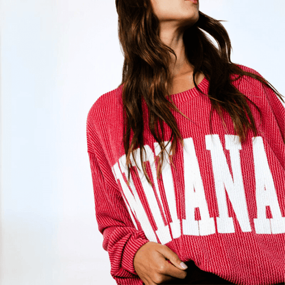 Graphic INDIANA Oversized Sweatshirt Made in USA