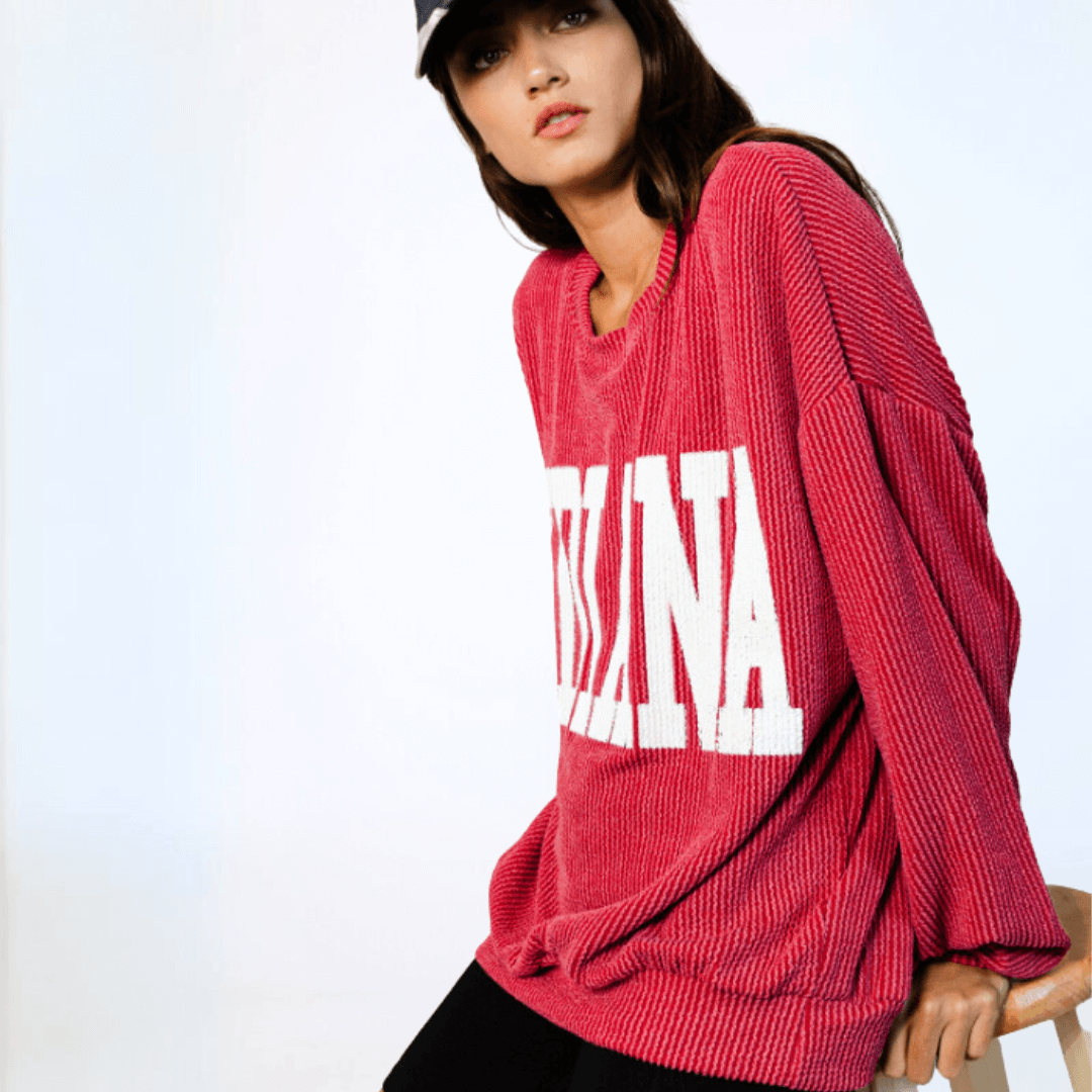 Graphic INDIANA Oversized Sweatshirt Made in USA