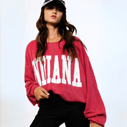 Graphic INDIANA Oversized Sweatshirt Made in USA