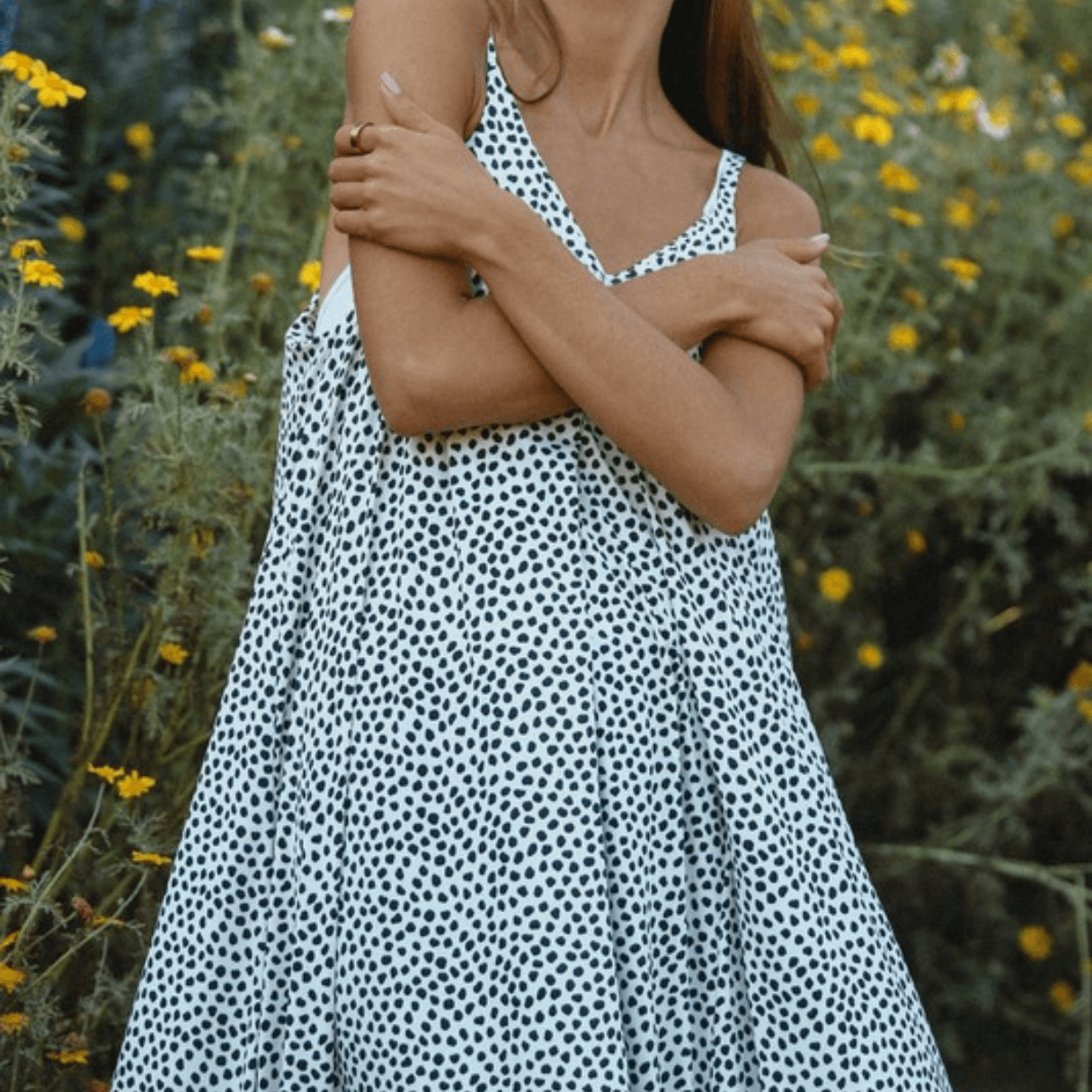 Amari Double V-Neck Summer Maxi Dress Made in USA