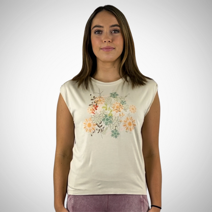 Bouquet Floral Muscle Tee Made in USA