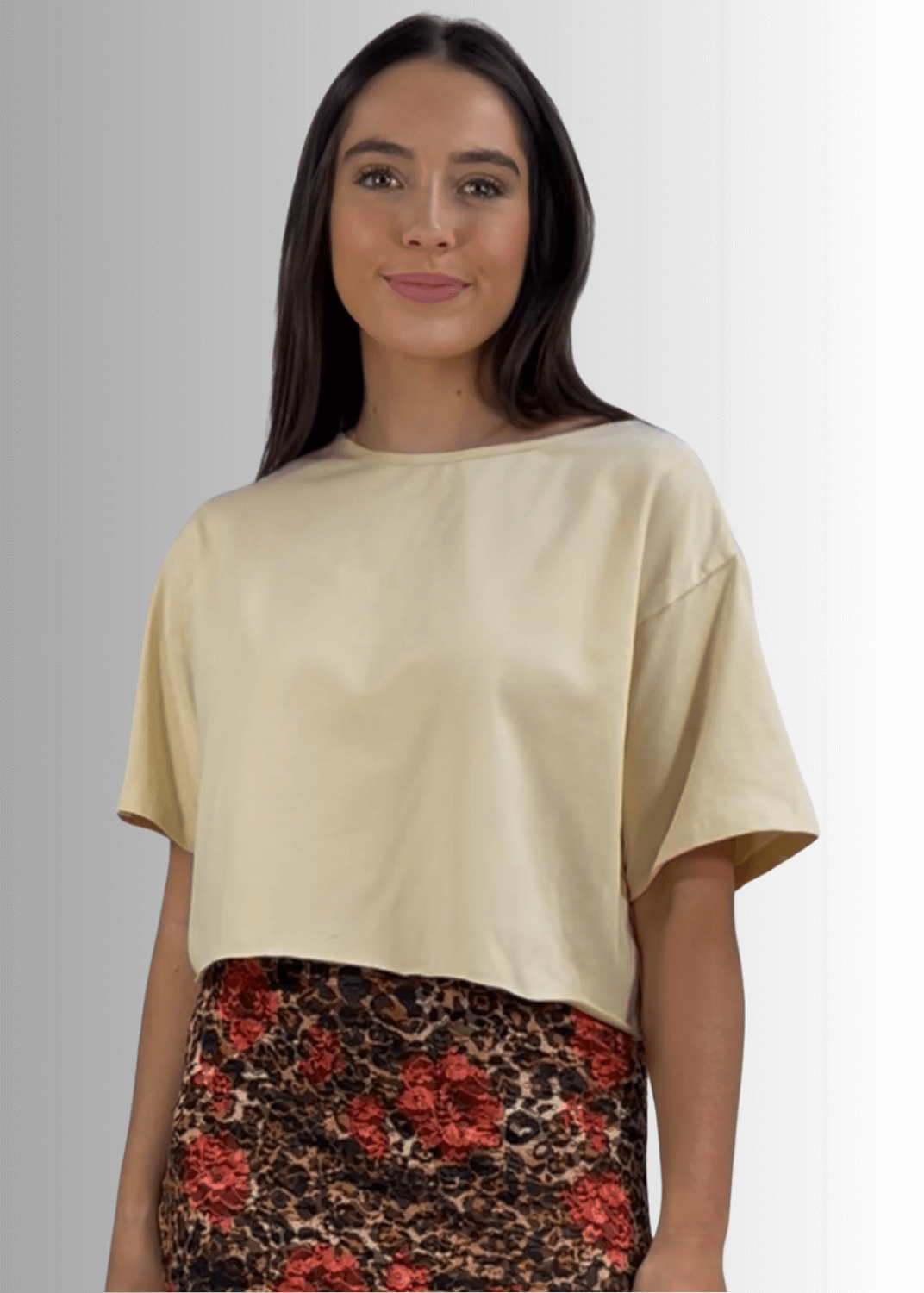 Zara Cropped Cotton Tee