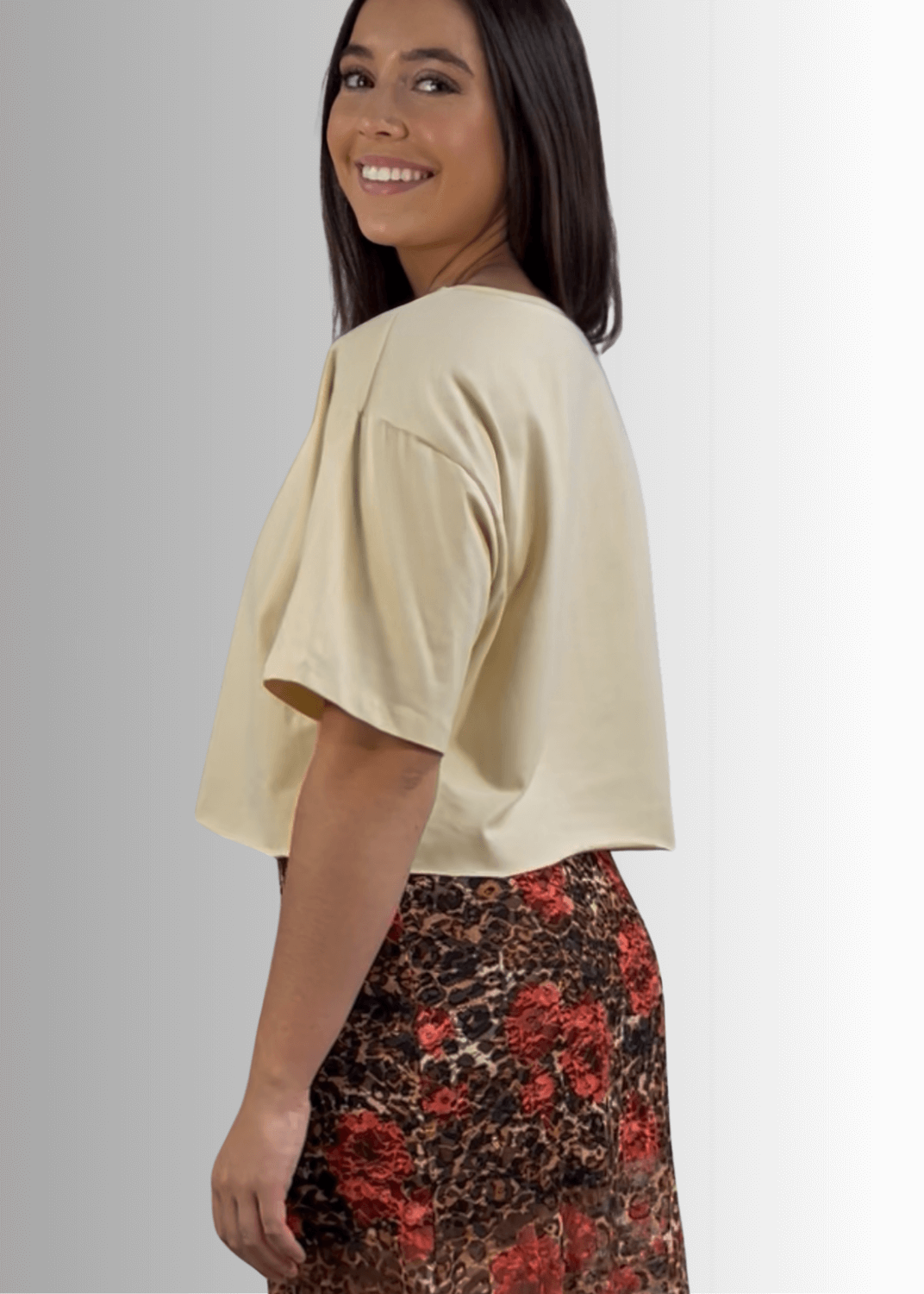 Zara Cropped Cotton Tee