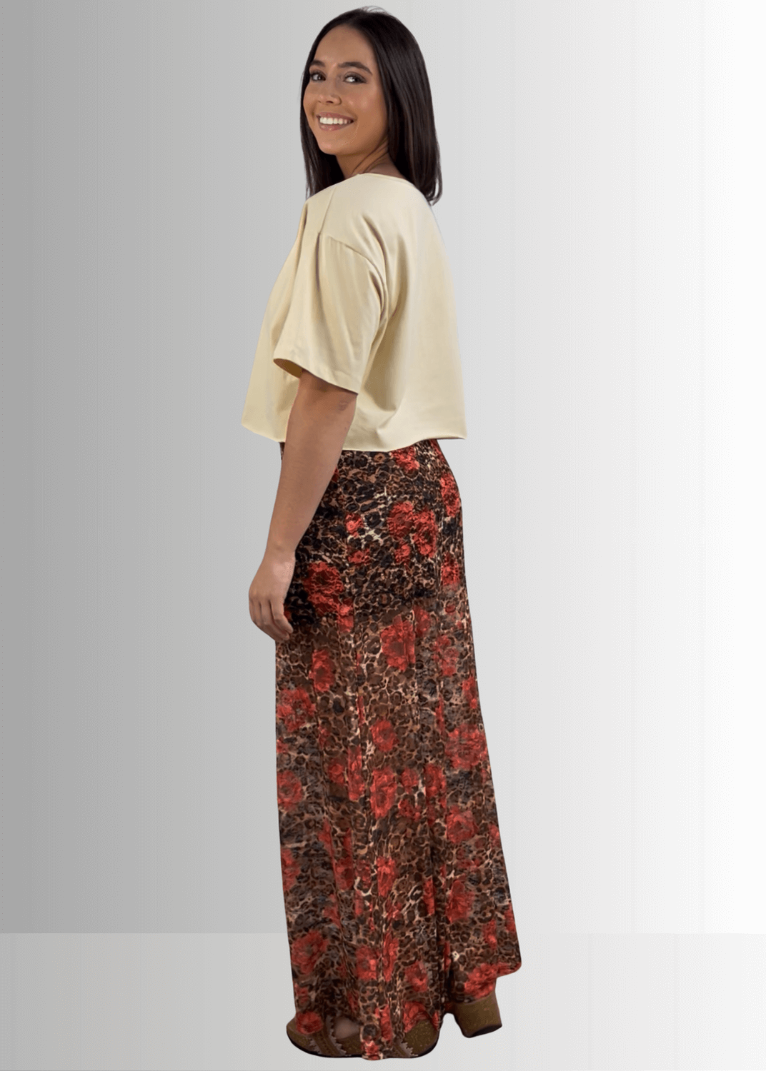 Yellowstone Leopard Lace Maxi Skirt