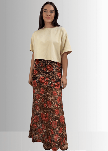 Yellowstone Leopard Lace Maxi Skirt