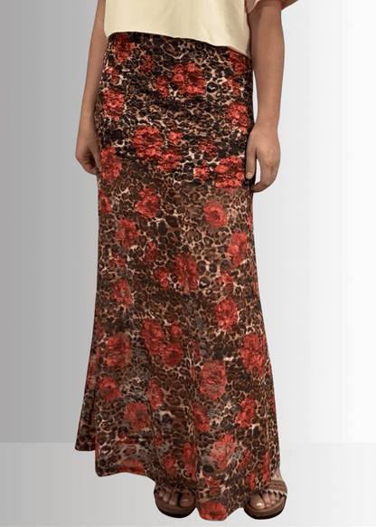 Yellowstone Leopard Lace Maxi Skirt