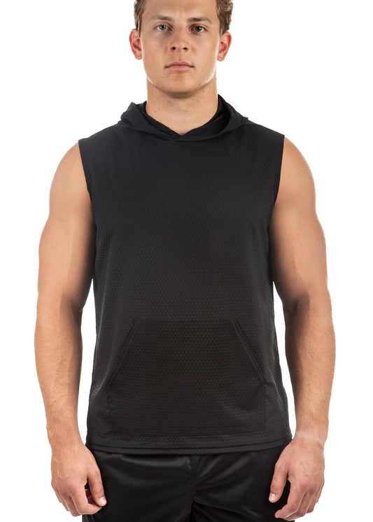 Illusion Mesh Sleeveless Hoodie