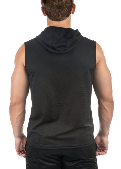 Illusion Mesh Sleeveless Hoodie