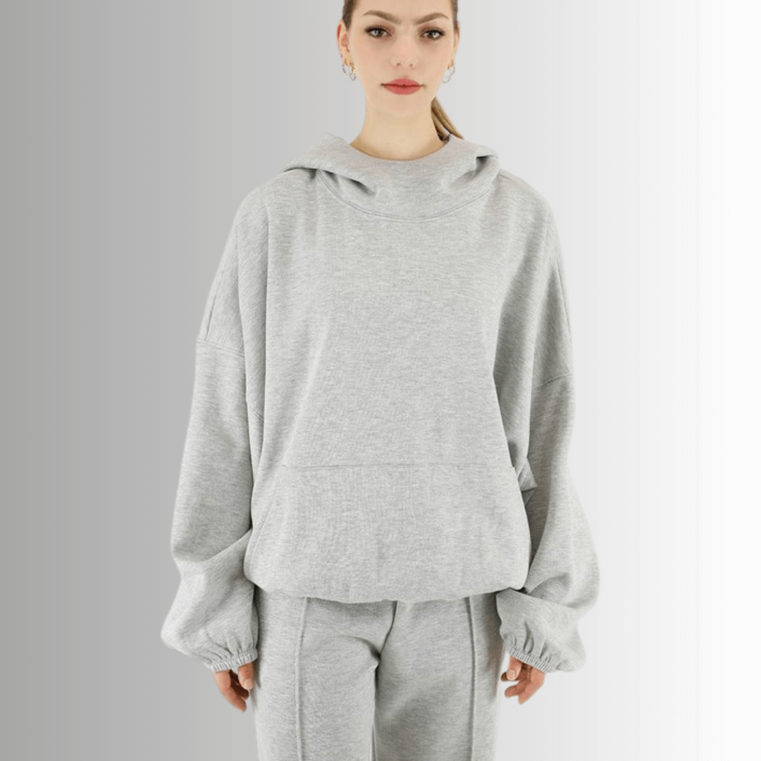 Juliana Puffy High Neck Fleece Hoodie