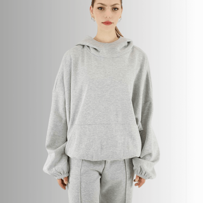 Juliana Puffy High Neck Fleece Hoodie