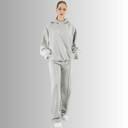 Juliana Puffy High Neck Fleece Hoodie