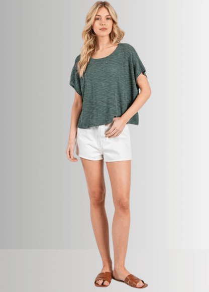 Kathryn Round Neck Boxy Top