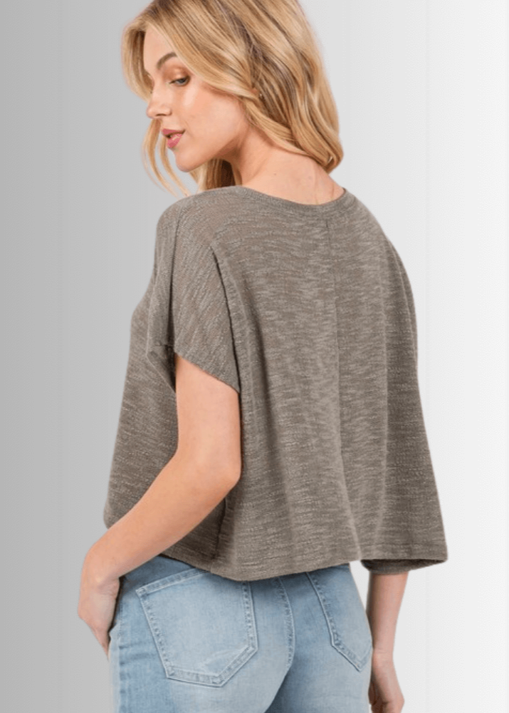 Kathryn Round Neck Boxy Top