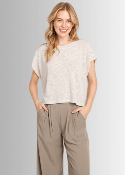 Kathryn Round Neck Boxy Top