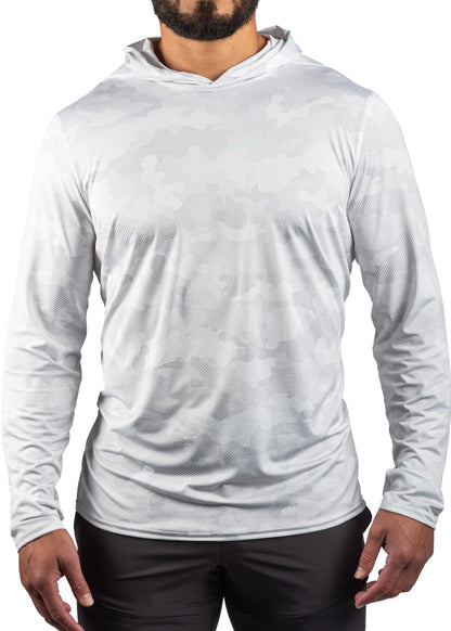 Performance Mesh White Out Camo Sun Hoodie