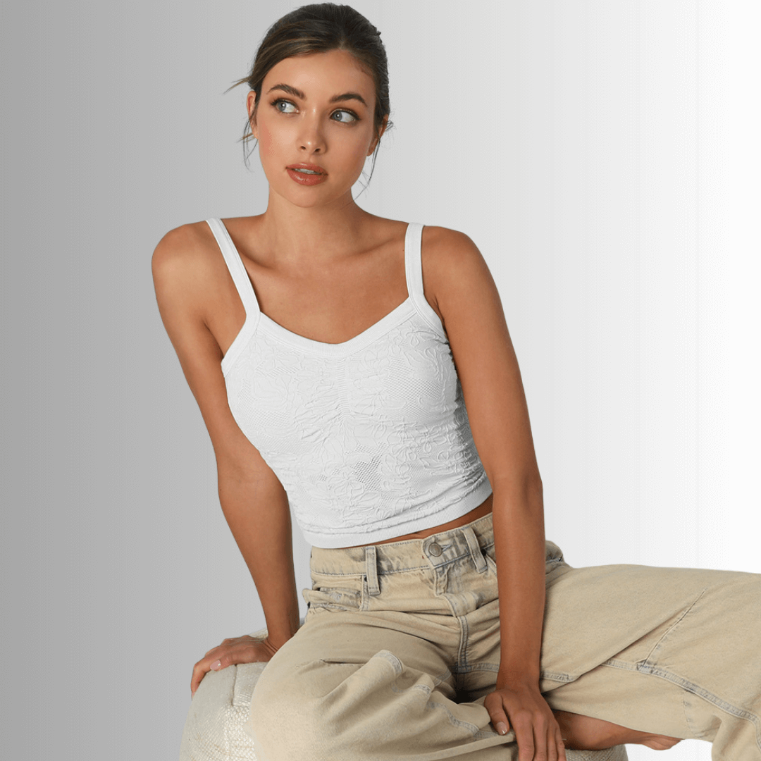 Nikibiki Lace V-Neck Top Made in USA