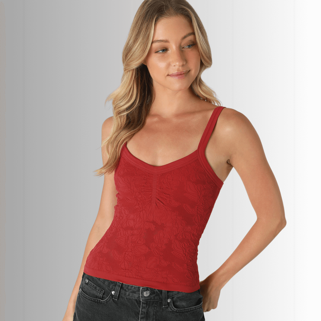 Nikibiki Lace V-Neck Top Made in USA