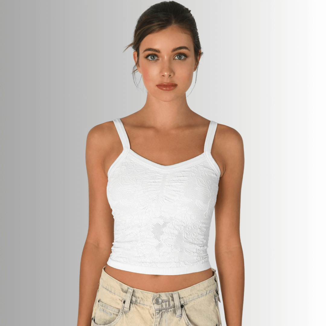 Nikibiki Lace V-Neck Top Made in USA