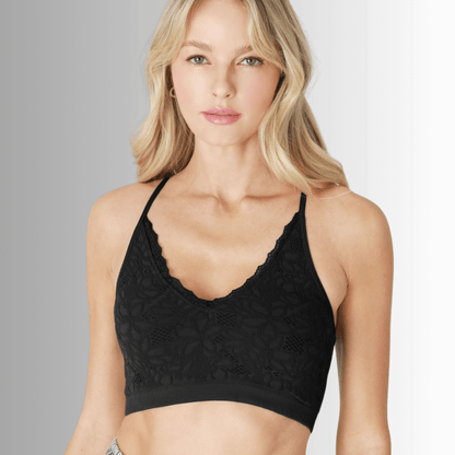 Nikibiki Lace V Neck Bralette Made in USA