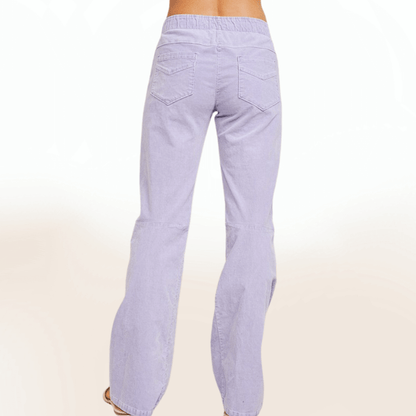 Lavender Cotton Corduroy Pants Made in USA