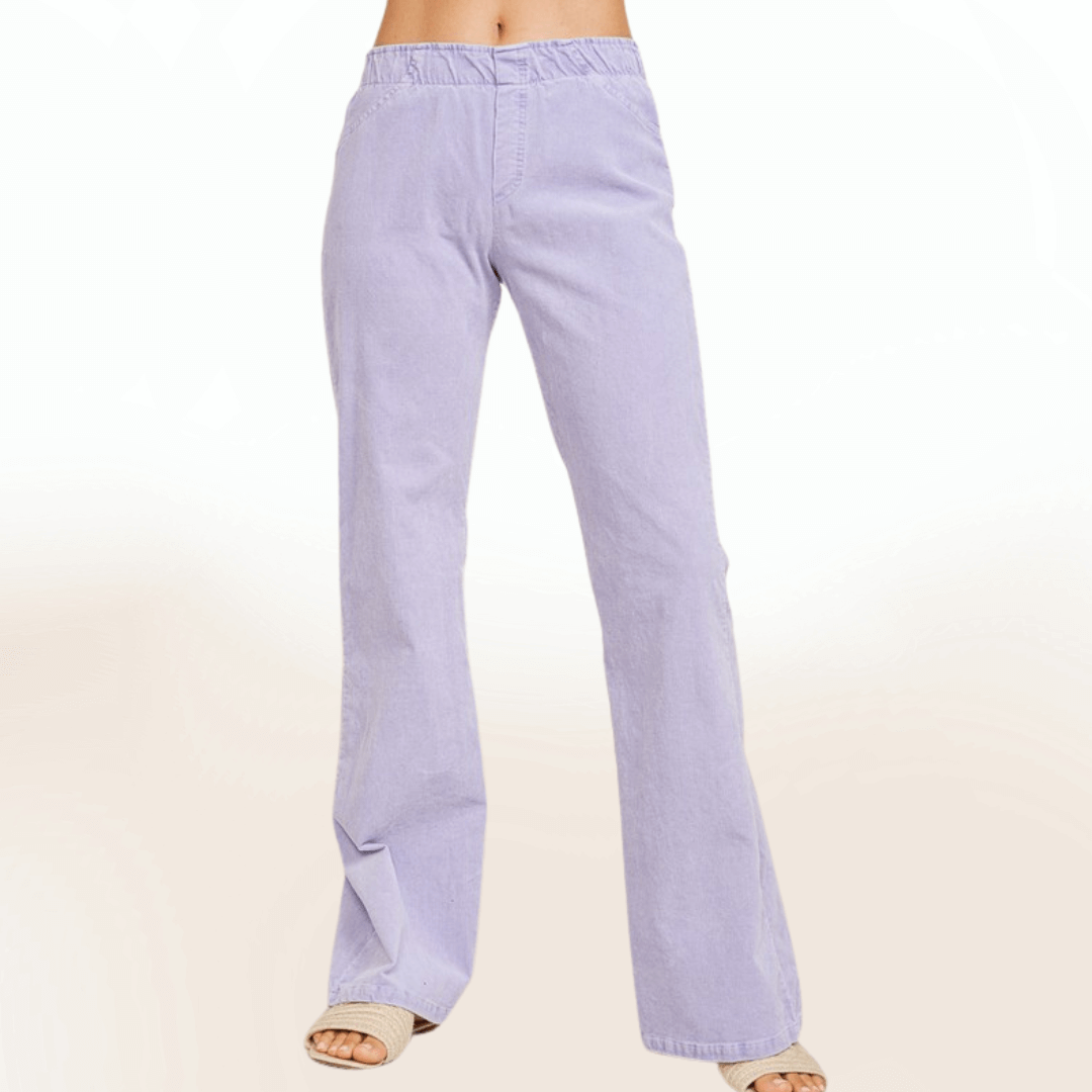 Lavender Cotton Corduroy Pants Made in USA