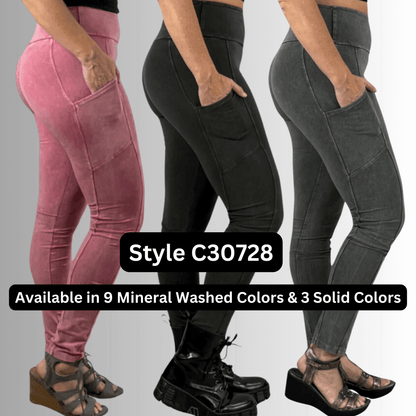 A Perfect Fit Pocket Leggings in Taupe