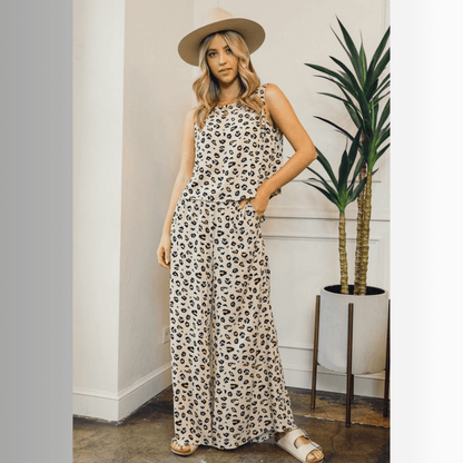 Super Cute Animal Print Casual Pants Set