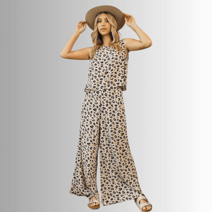 Super Cute Animal Print Casual Pants Set