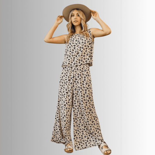 Super Cute Animal Print Casual Pants Set