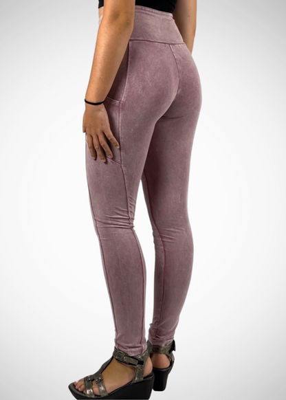 A Perfect Fit Pocket Leggings in Light Mauve