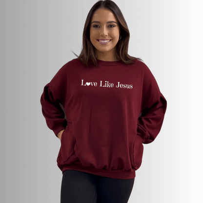 Love Like Jesus Pocket Sweatshirt Made in USA