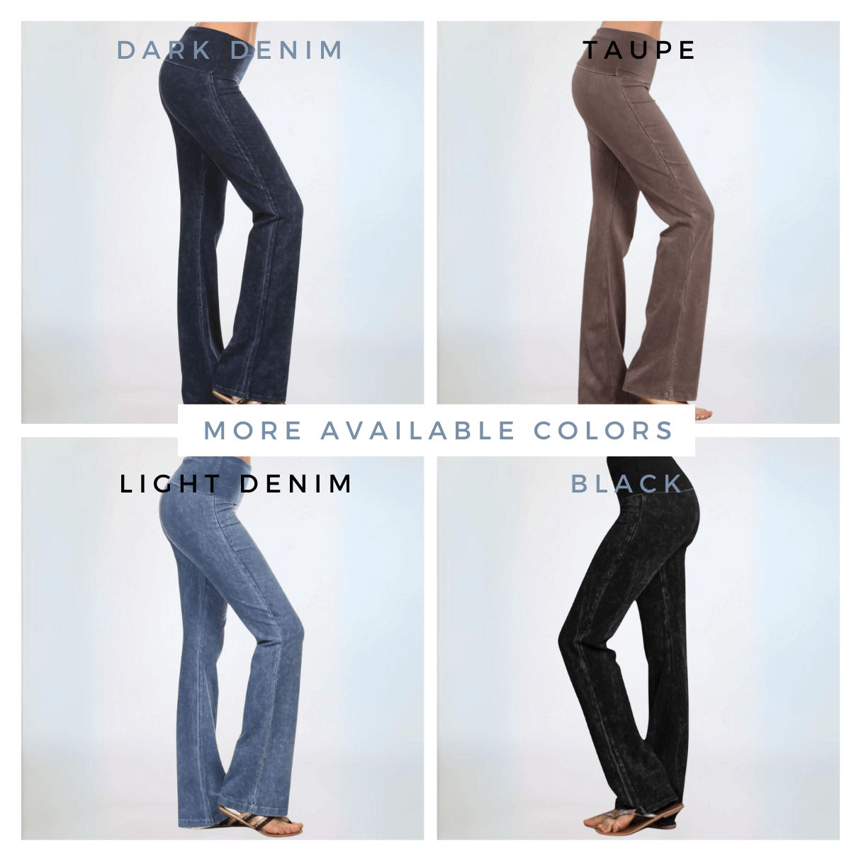 Black Bootcut Yoga Lounge Pants Made in USA