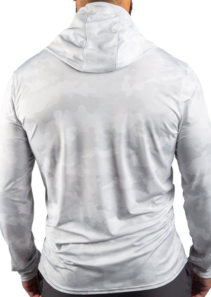 American Made Performance Mesh White Out Sun Hoodie