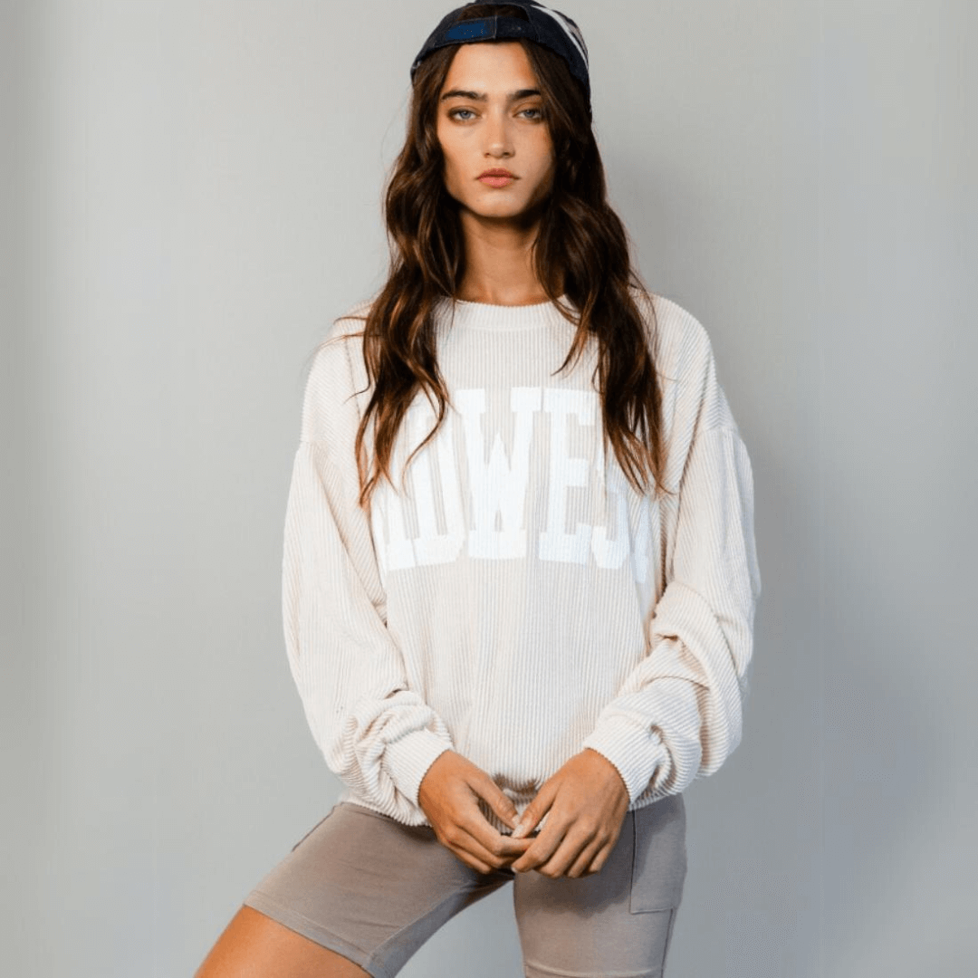 Graphic MIDWEST Oversized Sweatshirt Made in USA