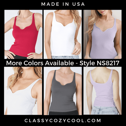 Nikibiki Sweetheart Ribbed Tank Top in Grey