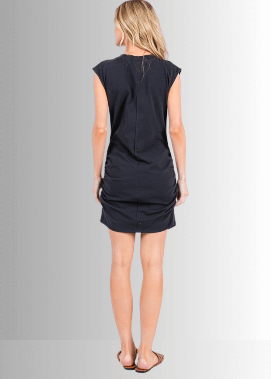 Hot Shot Mini Dress or Tunic with Shirring Detail